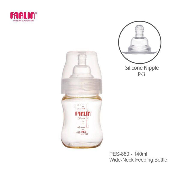 Farlin Pes Wide Neck Feeding Bottle - 140 ml - ZRAFH