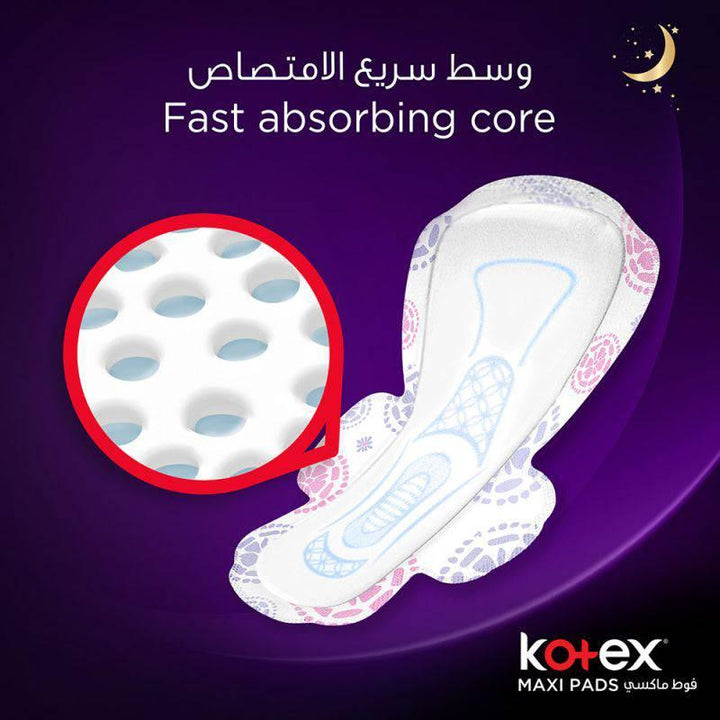 Kotex New Night Maxi Pads With Wings - 24 Pads - ZRAFH