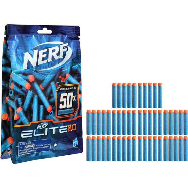 Elite 2.0 50 Darts Refill Pack Compatible with All Blasters that use Elite Darts From Nerf Blue - 23.2x15.6x4.5 cm - E9484 - ZRAFH