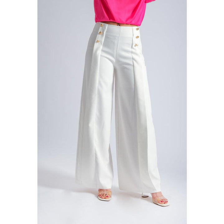 Londonella Women's Classic High-waist Wide Pants - White - 100205 - Zrafh.com - Your Destination for Baby & Mother Needs in Saudi Arabia