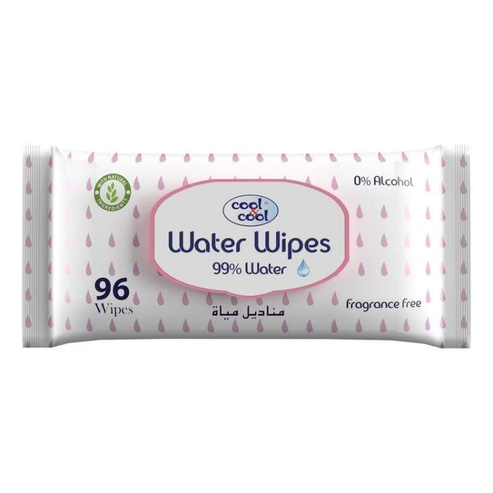 Cool & Cool Water Wipes - 96 Pieces - Zrafh.com - Your Destination for Baby & Mother Needs in Saudi Arabia