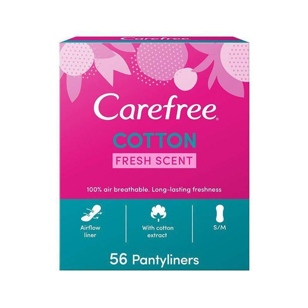 Carefree Plus Large Pantyliners Fresh Scent - 56 pieces - ZRAFH