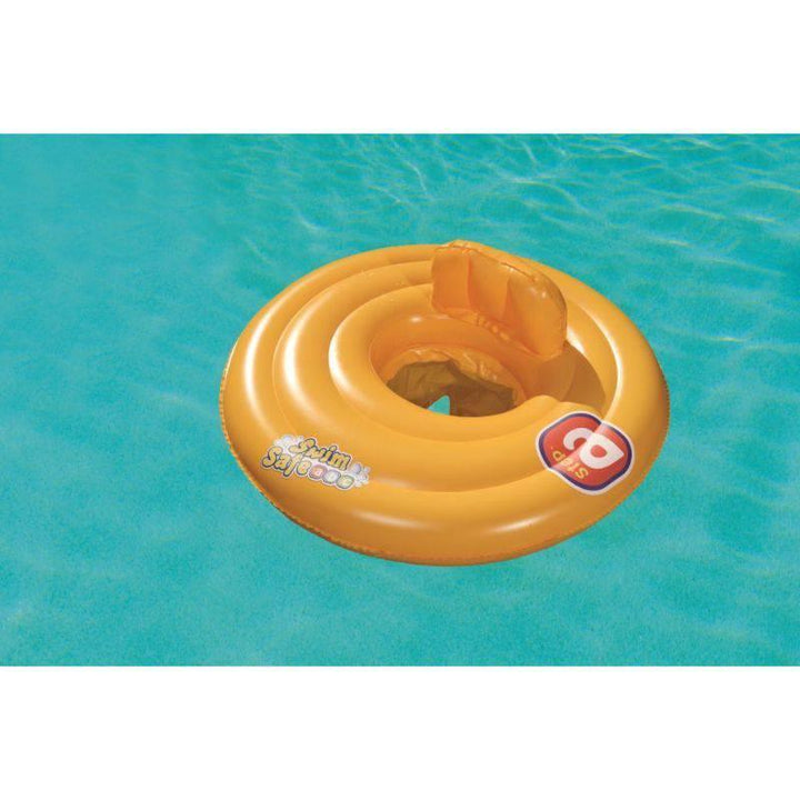 Triple Ring Inflatable Baby Water Chair Yellow 69 cm - 24x26x28 cm - 26-32096 - ZRAFH