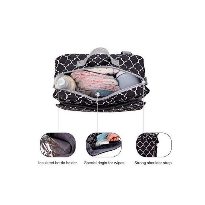 Little Story Baby Diaper Changing Clutch Kit - Black - Zrafh.com - Your Destination for Baby & Mother Needs in Saudi Arabia