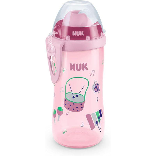 Nuk Plastic Bottle With Soft Straw From 12 Months And Above - 300 ml - Zrafh.com - Your Destination for Baby & Mother Needs in Saudi Arabia