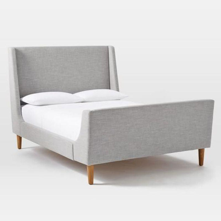 Grey Chanel Chic Single Bed Crafted from Swedish Wood and MDF By Alhome - 110112579 - Zrafh.com - Your Destination for Baby & Mother Needs in Saudi Arabia