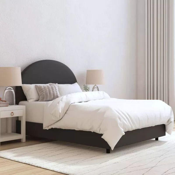 Elite Collection: Swedish Wood Queen Bed - Regal Grey Tranquility (180x200x140) by Alhome - Zrafh.com - Your Destination for Baby & Mother Needs in Saudi Arabia