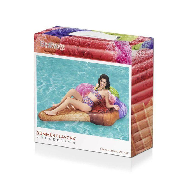 Ice-Cream Swimming Mat For Kids - 1.88x1.30 m Mutlicolor - 26-43183 - ZRAFH
