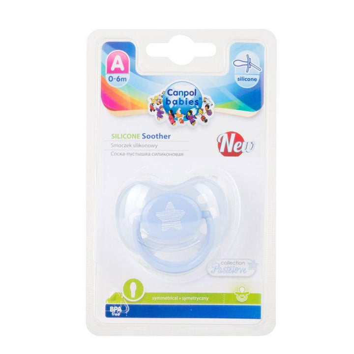 Canpol Symmetric Silicone Soother 0-6 M - 1 Piece - Pastelove - ZRAFH