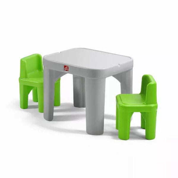 Step2 Mighty My Size Table And Chairs Set - Gray And Green - Zrafh.com - Your Destination for Baby & Mother Needs in Saudi Arabia