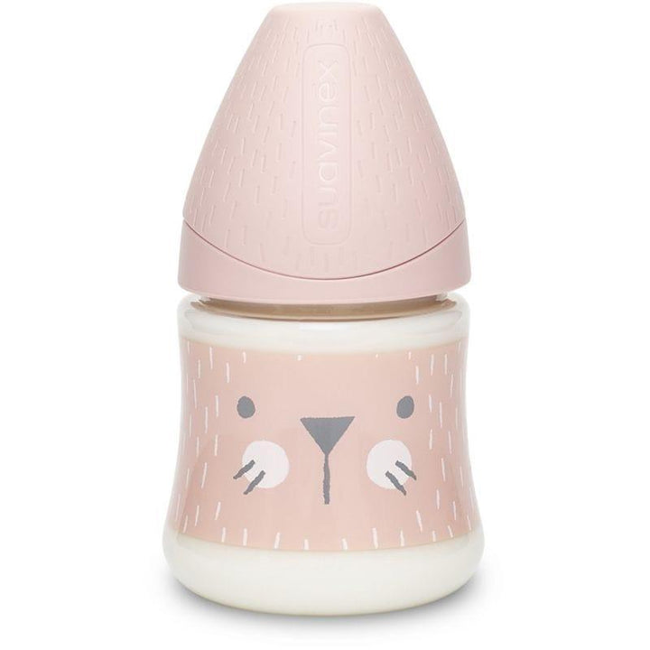 Suavinex Hygge Whiskers Baby Feeding Bottle 150 ml - Pink - ZRAFH