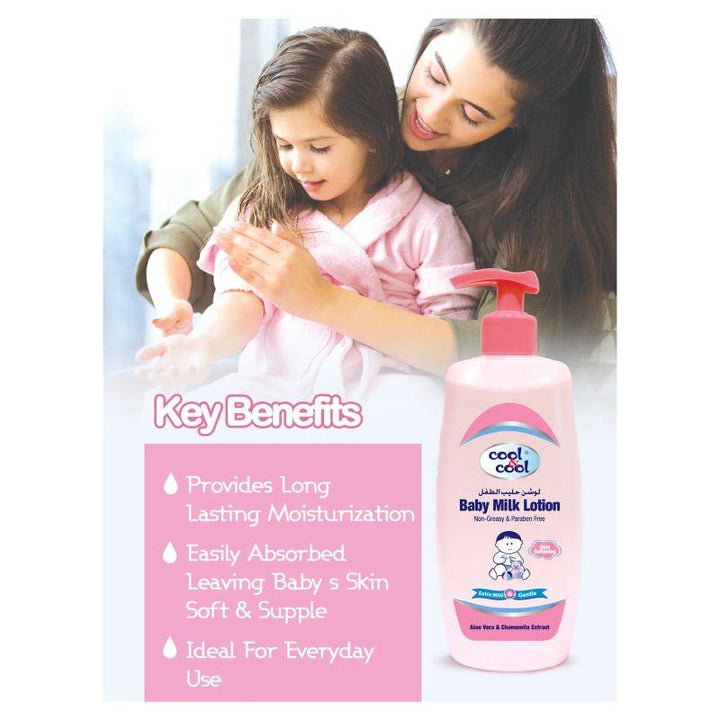 Cool & Cool Baby Milk Lotion - 1L - Zrafh.com - Your Destination for Baby & Mother Needs in Saudi Arabia