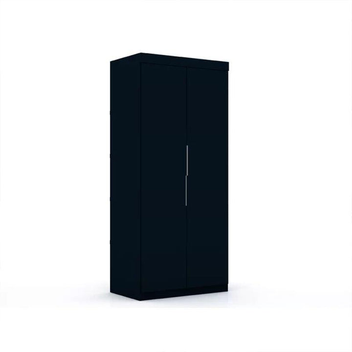 Elegant Black Wardrobe with Two Doors By Alhome - Zrafh.com - Your Destination for Baby & Mother Needs in Saudi Arabia