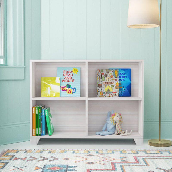 Kids Bookcase: 108x27x82 Wood, Grey by Alhome - Zrafh.com - Your Destination for Baby & Mother Needs in Saudi Arabia
