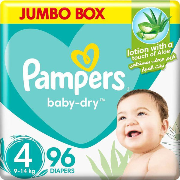 Pampers Baby Dry - Size 4 - Large - 96 diapers - Zrafh.com - Your Destination for Baby & Mother Needs in Saudi Arabia