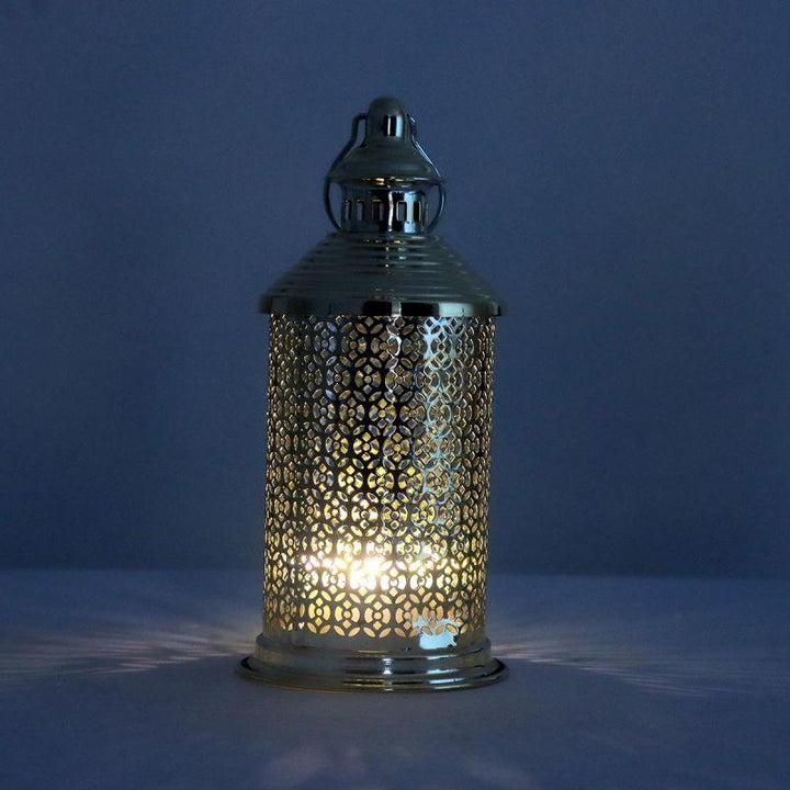 Round Steel Ramadan Lantern With Led Lighting - Gold - 26X12X12 Cm - By Family Ship - 600007812 - Zrafh.com - Your Destination for Baby & Mother Needs in Saudi Arabia