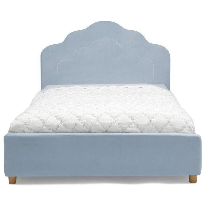 Kids Bed: 120x200x140 Wood, Sky Blue Fabric by Alhome - Zrafh.com - Your Destination for Baby & Mother Needs in Saudi Arabia