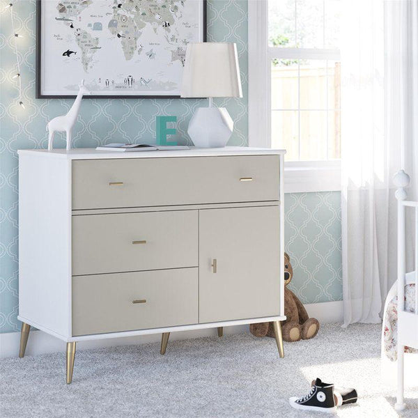 Kids Dresser: 89x40x79 Wood, Grey by Alhome - Zrafh.com - Your Destination for Baby & Mother Needs in Saudi Arabia