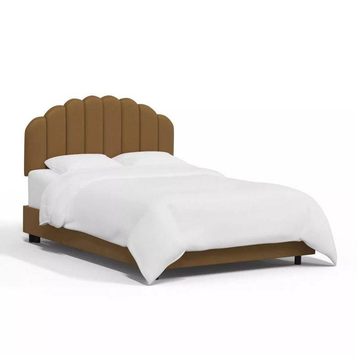 Luxe Collection: Swedish Wood King Bed - Opulent Brown Splendor (160x200x140) by Alhome - Zrafh.com - Your Destination for Baby & Mother Needs in Saudi Arabia