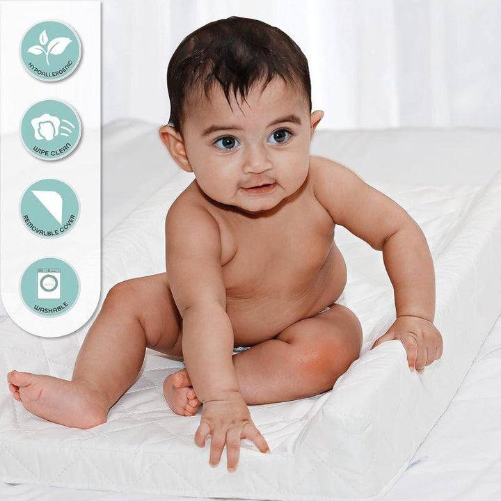Moon 4-Sided Water Proof Diaper Changing Mat - 80 Cm - White - MNSCHMT5 - Zrafh.com - Your Destination for Baby & Mother Needs in Saudi Arabia