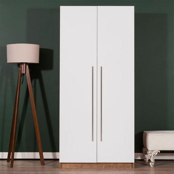 Two-Door Wardrobe, White By Alhome - Zrafh.com - Your Destination for Baby & Mother Needs in Saudi Arabia
