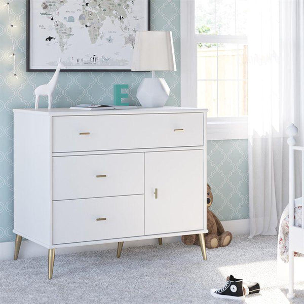 Kids Dresser: 89x40x79 Wood, Off White by Alhome - Zrafh.com - Your Destination for Baby & Mother Needs in Saudi Arabia