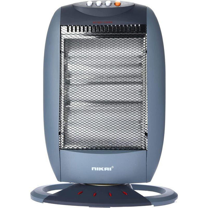 Nikai Electric Halogen Heater - 1200W - Gray - Neh6250K - Zrafh.com - Your Destination for Baby & Mother Needs in Saudi Arabia