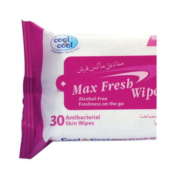 Cool & Cool Max Fresh Wipes Pack of 3 - 90 Pieces - Zrafh.com - Your Destination for Baby & Mother Needs in Saudi Arabia