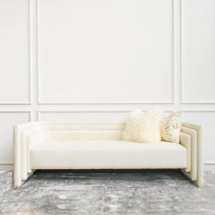 3-Seater Velvet Sofa in Sophisticated Beige By Alhome - Zrafh.com - Your Destination for Baby & Mother Needs in Saudi Arabia