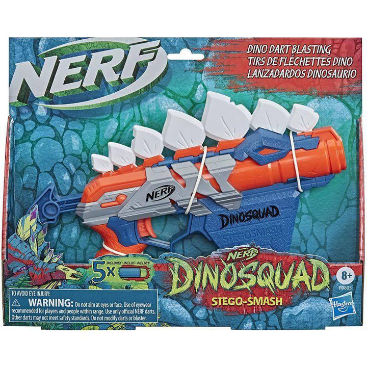 DinoSquad Stegosmash Dart Blaster From Nerf Blue And Red - 4.45x30.5x24.2 cm - F0805 - ZRAFH