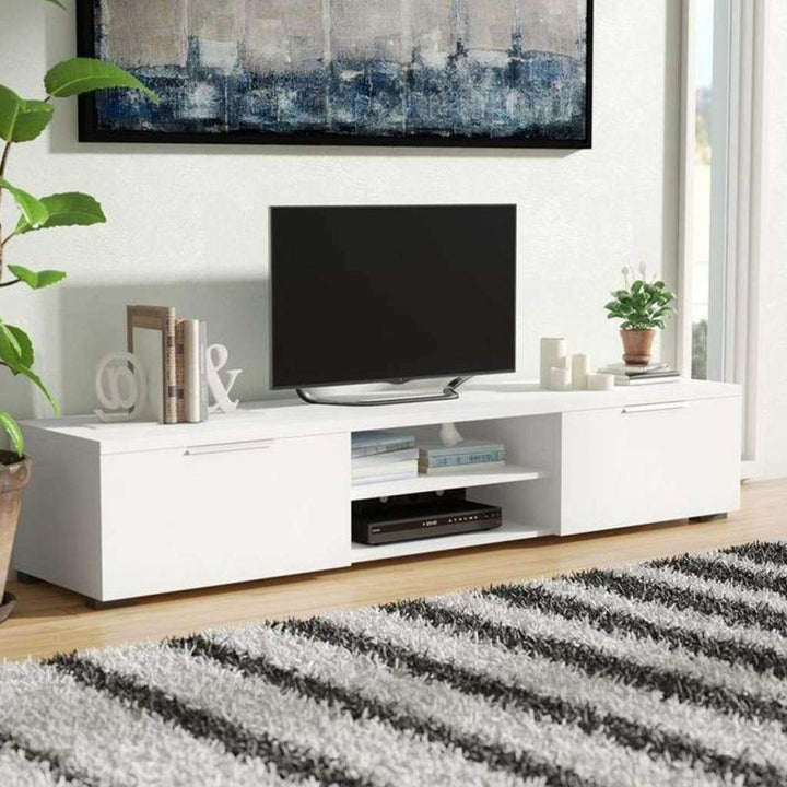 White TV Table By Alhome - Zrafh.com - Your Destination for Baby & Mother Needs in Saudi Arabia