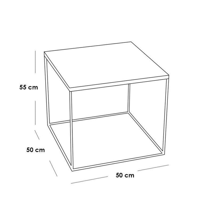 Side Table 50x55x50 cm - Gold & White By Alhome - Zrafh.com - Your Destination for Baby & Mother Needs in Saudi Arabia