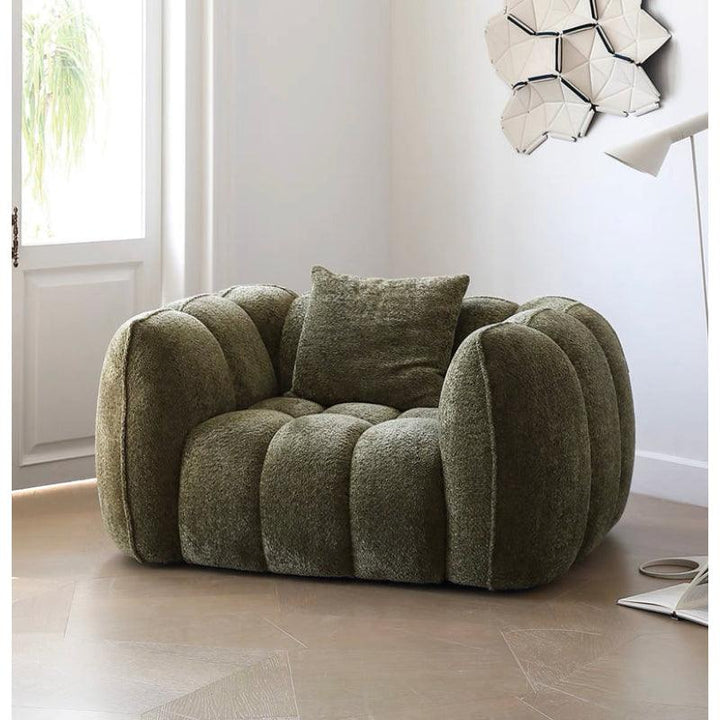 Deep Green Bouclé Chair By Alhome - Zrafh.com - Your Destination for Baby & Mother Needs in Saudi Arabia