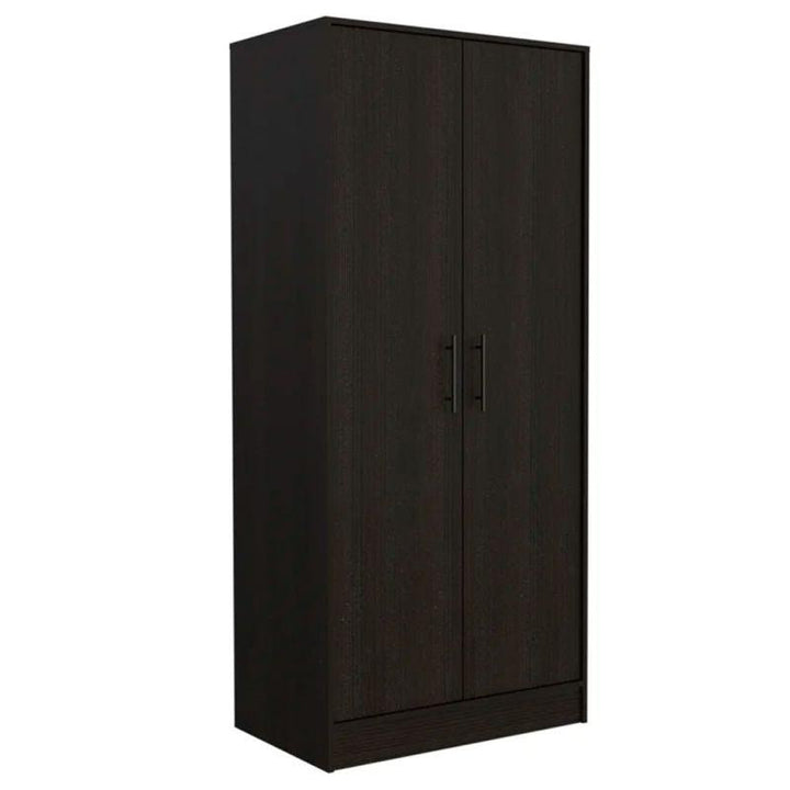 Black Wardrobe with Two Doors By Alhome - Zrafh.com - Your Destination for Baby & Mother Needs in Saudi Arabia