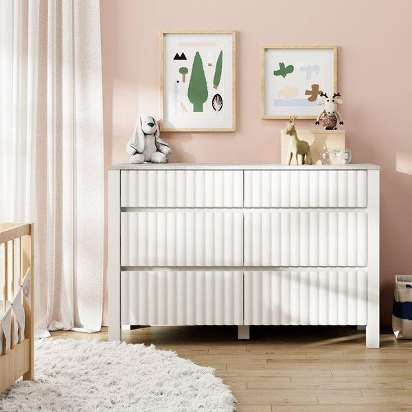 Kids Dresser: 118x40x79 Wood, White by Alhome - Zrafh.com - Your Destination for Baby & Mother Needs in Saudi Arabia