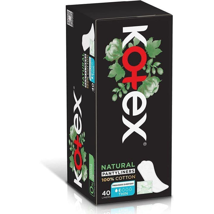 Kotex Cotton Thin Sanitary Pantyliners - 40 Pads - ZRAFH