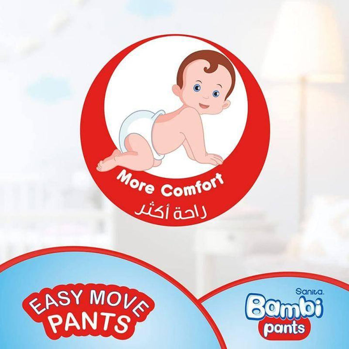Sanita Bambi Baby Diaper Pants Jumbo Box #6 Size XXL, 16+ KG, 80 Diapers - ZRAFH