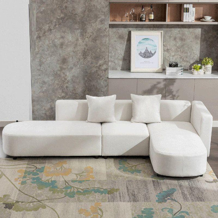 Modern Chanel L-Shape Sofa - 300x150x85x85 cm - By Alhome - Zrafh.com - Your Destination for Baby & Mother Needs in Saudi Arabia