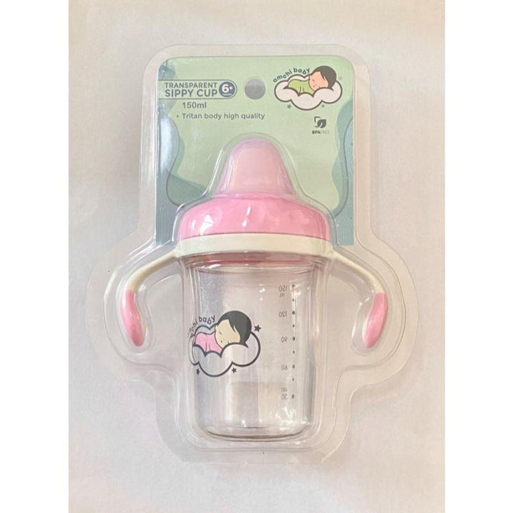 Amchi Baby Transparent Sippy Cup 6+ Months - 150Ml - ZRAFH