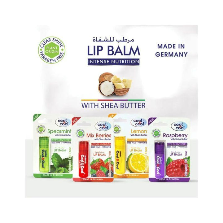 Cool & Cool Lemon with Shea butter Intense Nutrition Lip Balm - 4.6g - Zrafh.com - Your Destination for Baby & Mother Needs in Saudi Arabia