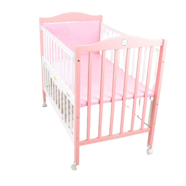Amla Wooden Baby Crib Pink MC80-LG - ZRAFH