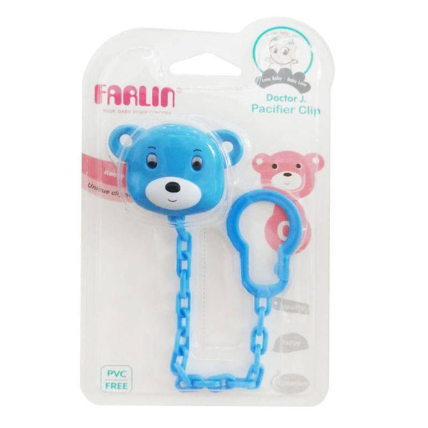 Farlin Bear Baby Pacifier Holder - Blue - ZRAFH