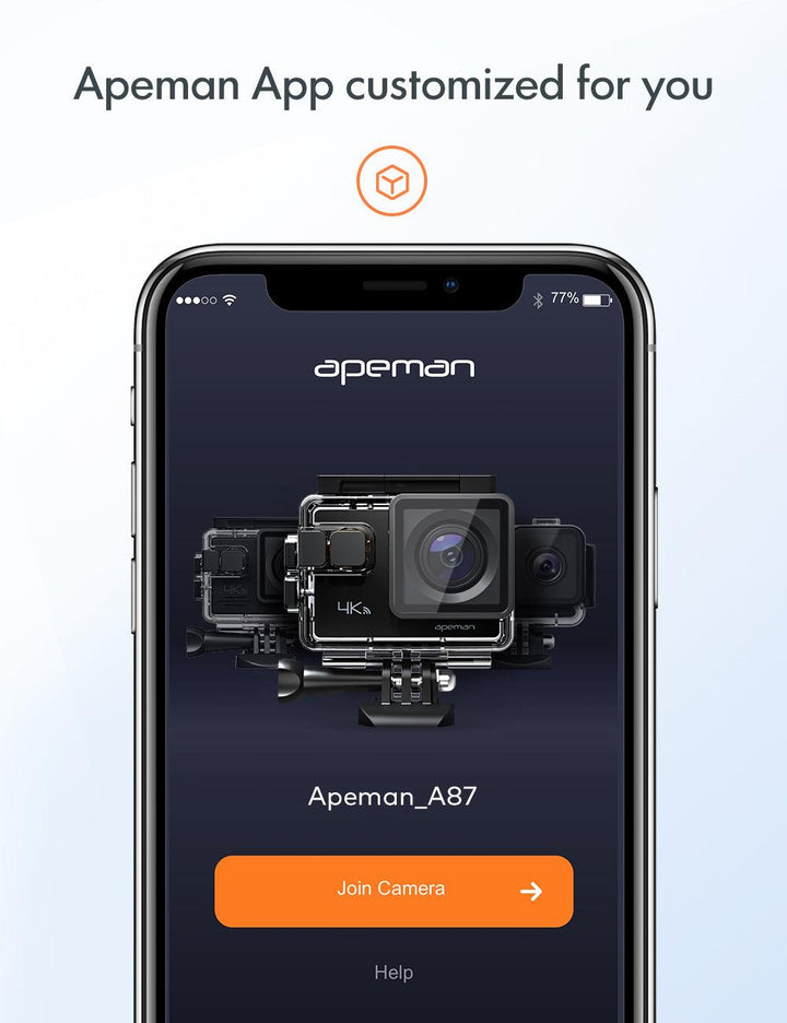 Apeman Action Camera 4K 60fps video & 20MP photos ÿå2 inch IPS real-color touchscreen ,Robust & 40M waterproof ,Wireless remote control ,loop video ,time lapse, slow motion - Zrafh.com - Your Destination for Baby & Mother Needs in Saudi Arabia