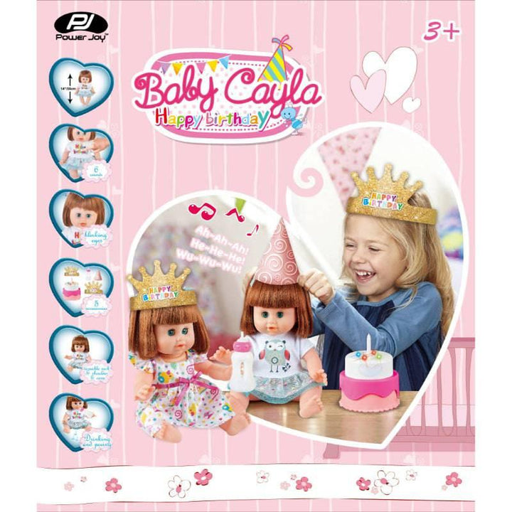 P.JOY Baby Cayla Happy Birthday Cake and Doll - 92.5x55x37 cm - ZRAFH