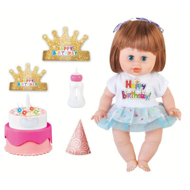 P.JOY Baby Cayla Happy Birthday Cake and Doll - 92.5x55x37 cm - ZRAFH