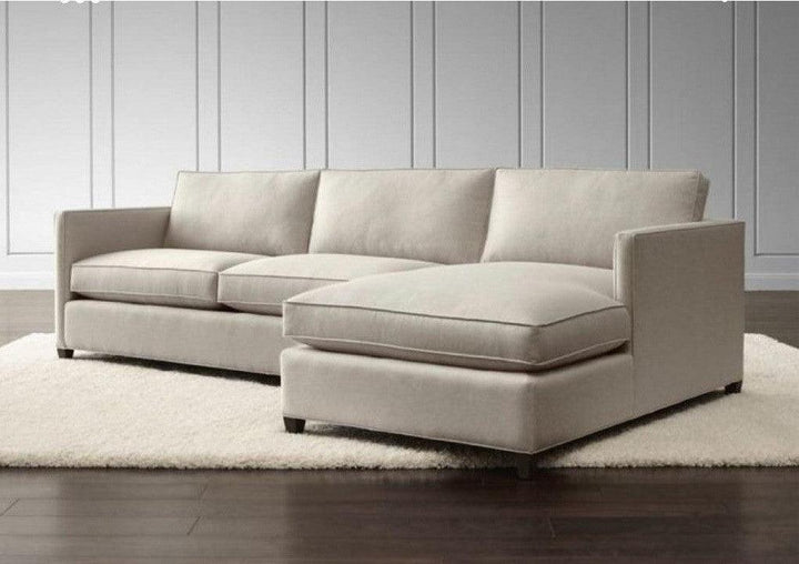 Alhome Corner sofa, size 250x170x85x85 cm - beige - AL-507 - Zrafh.com - Your Destination for Baby & Mother Needs in Saudi Arabia