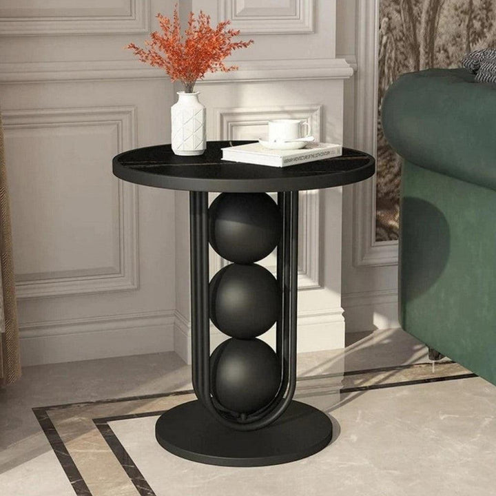 Alhome Iron Side Table - 50x60 cm - Black - AL-489 - Zrafh.com - Your Destination for Baby & Mother Needs in Saudi Arabia