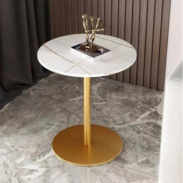 Alhome Wooden Side Table - 35x55 cm - Gold - AL-560 - Zrafh.com - Your Destination for Baby & Mother Needs in Saudi Arabia