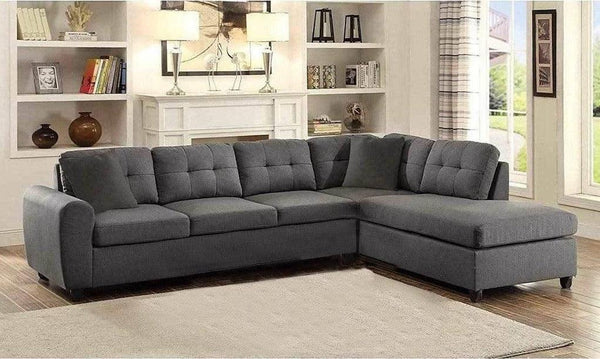 Alhome Corner sofa, size 300 x 210 x 80 x 75 cm - gray - AL-491 - Zrafh.com - Your Destination for Baby & Mother Needs in Saudi Arabia