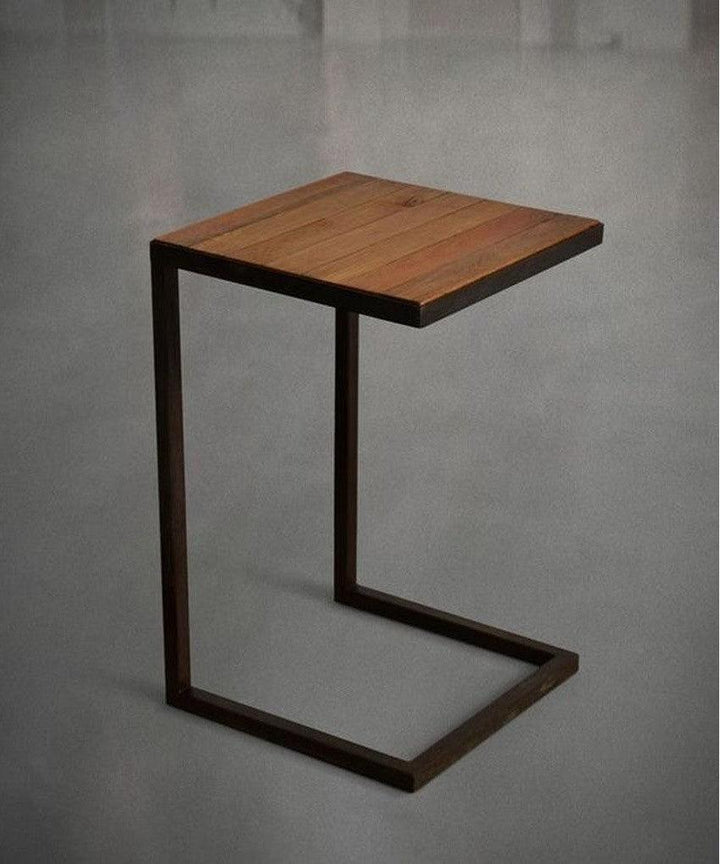 Alhome Side Table 35 x 35 x 55 cm - Brown - AL-45 - Zrafh.com - Your Destination for Baby & Mother Needs in Saudi Arabia